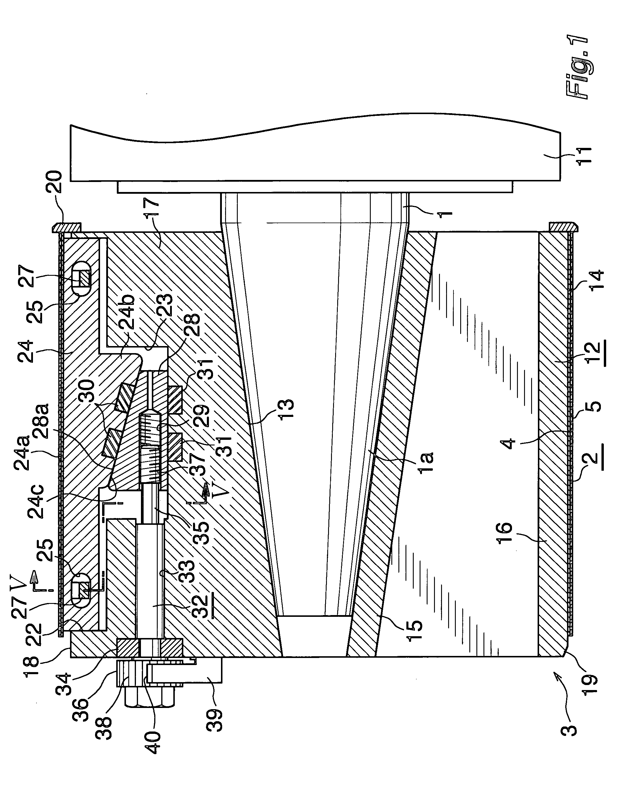 Machine-plate mounting device for printer, and printer