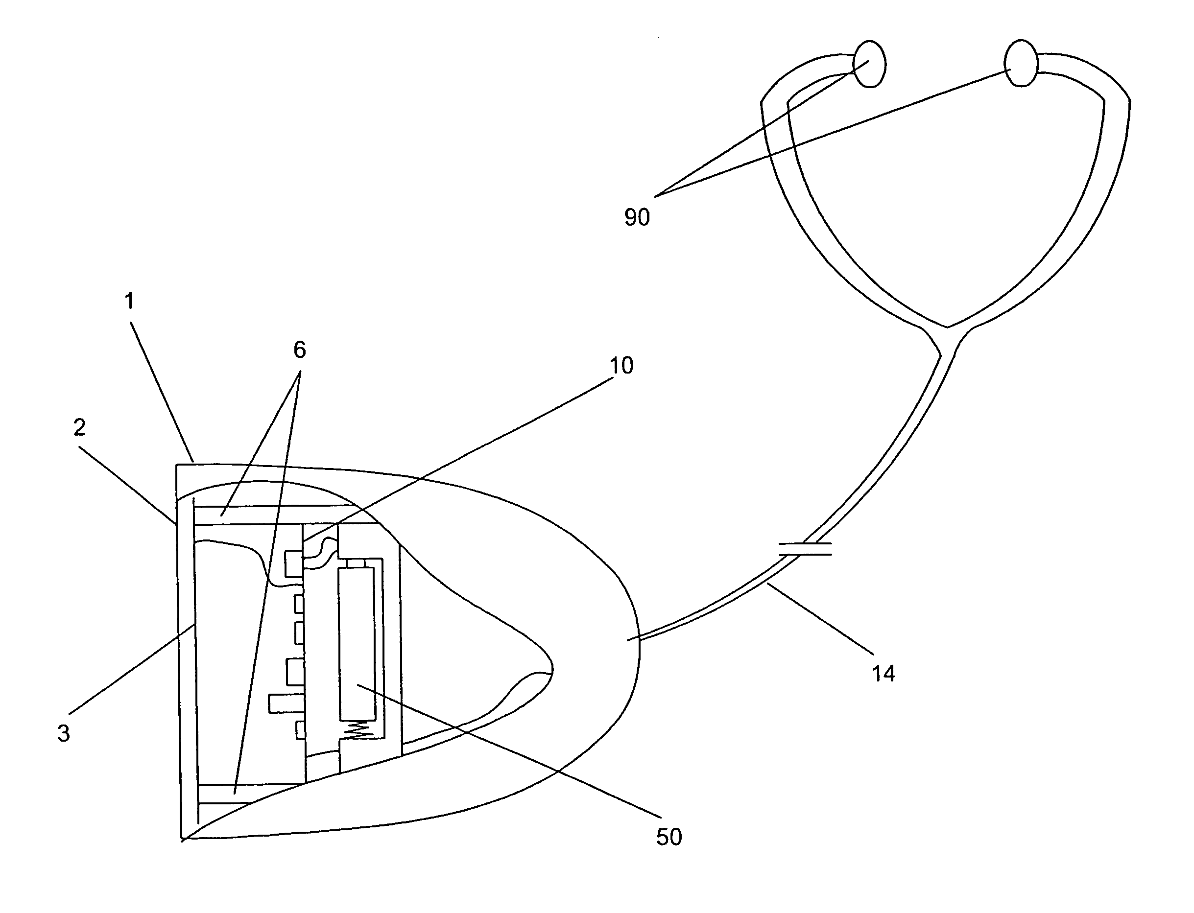 Transducer for sensing body sounds