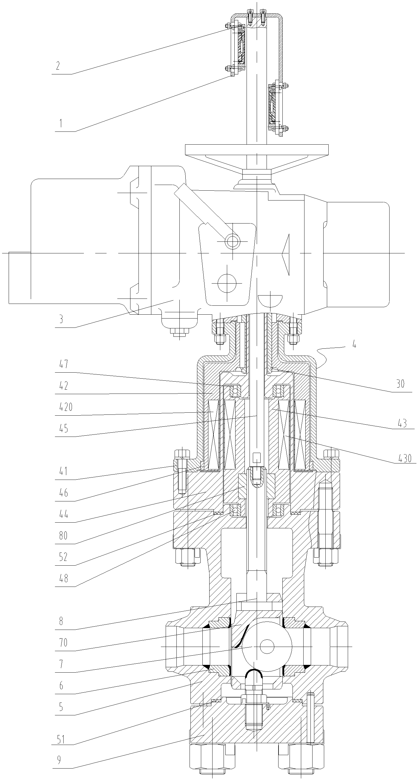 Magnetic transmission electric gate valve