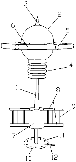 Lightning rod for high-rise buildings