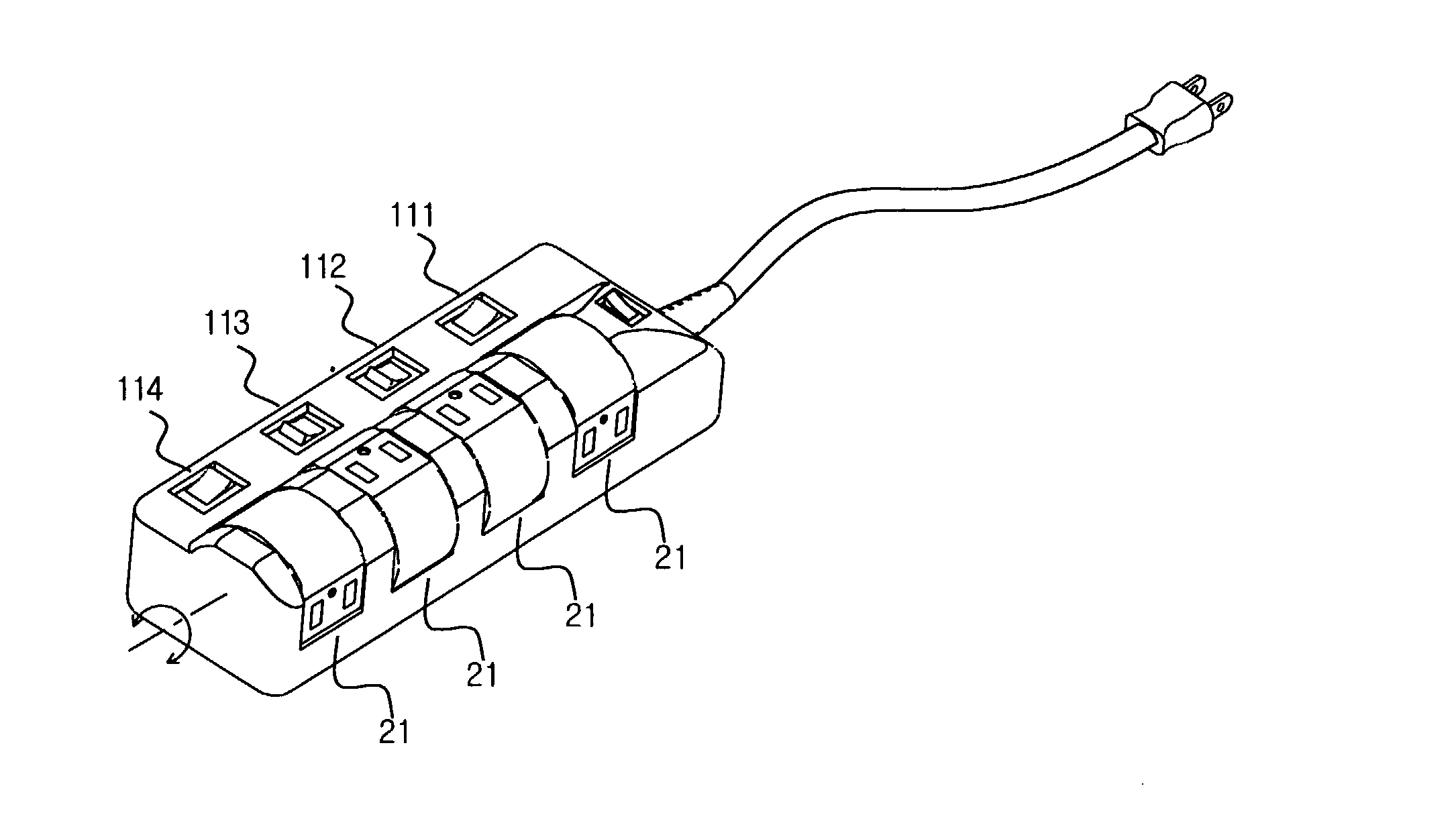 Electric outlet with rotatable receptacles