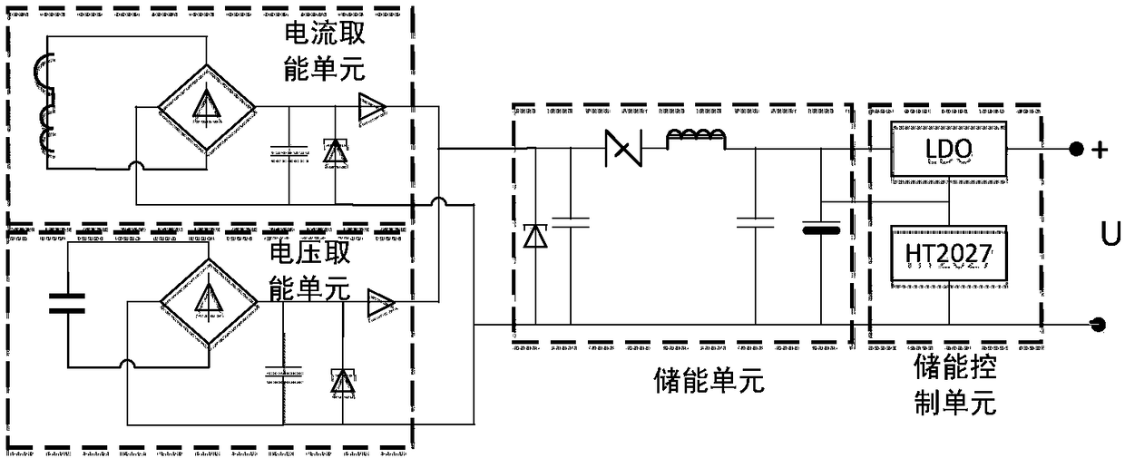 A self-energy-capturing power supply device for power equipment state detection sensors