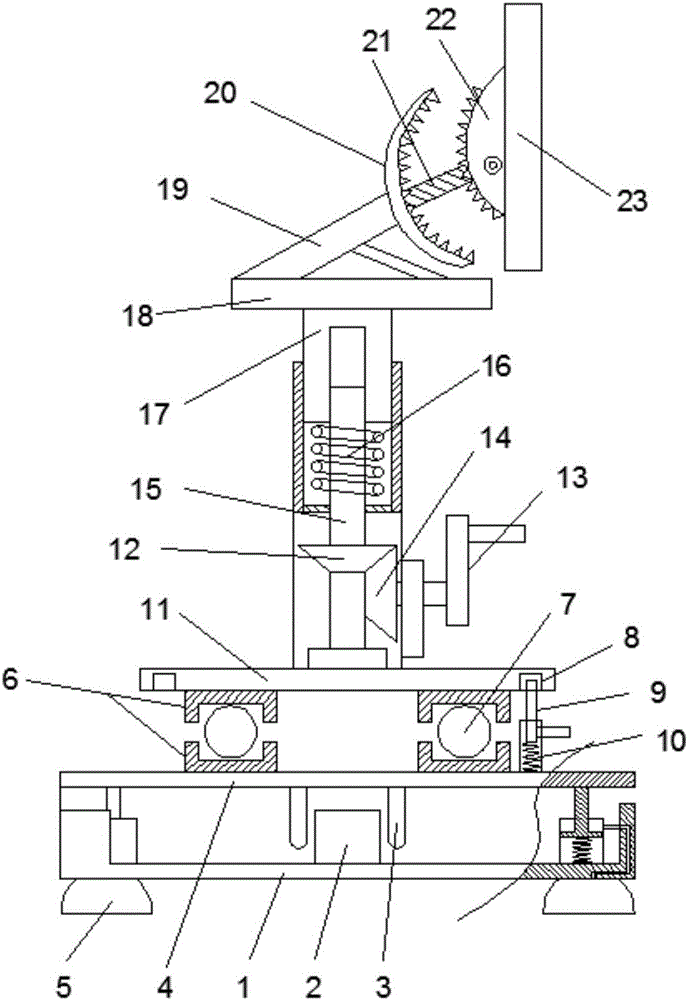 Television installing and adjusting mechanism