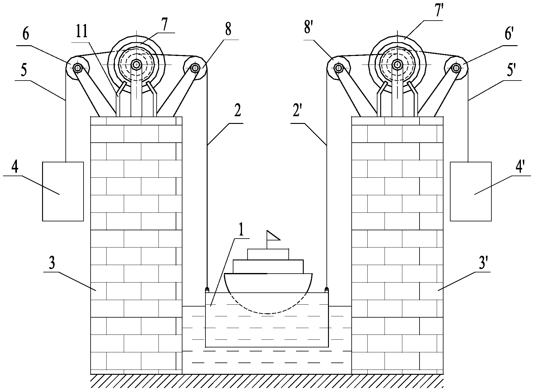 Ship lifting device