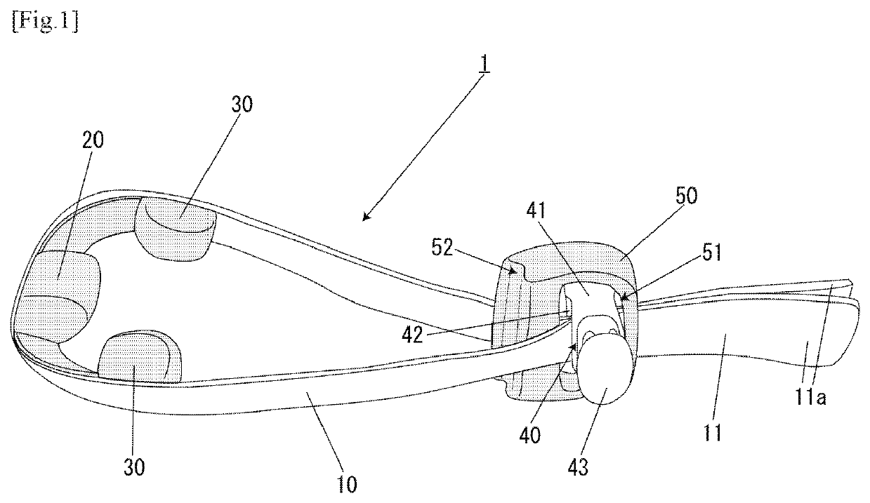 Instrument for preventing male urinary incontinence and cover