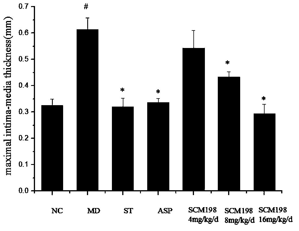 Applications of leonurine in preparation of medicines used for treating atherosclerosis