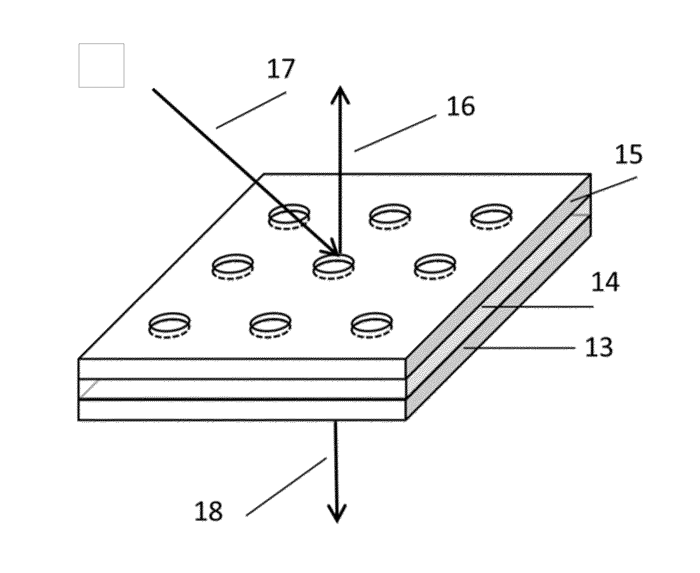 Laser with sub-wavelength hole array in metal film