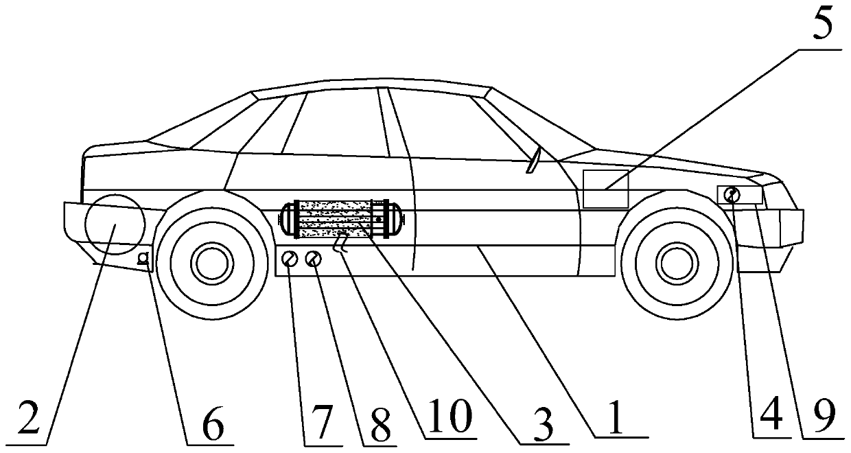 Vehicle-mounted hydrogen supply system and method based on hollow fiber membrane microreactor