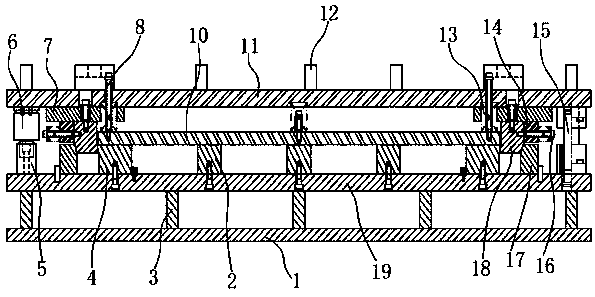 A refrigerator door panel bending mold