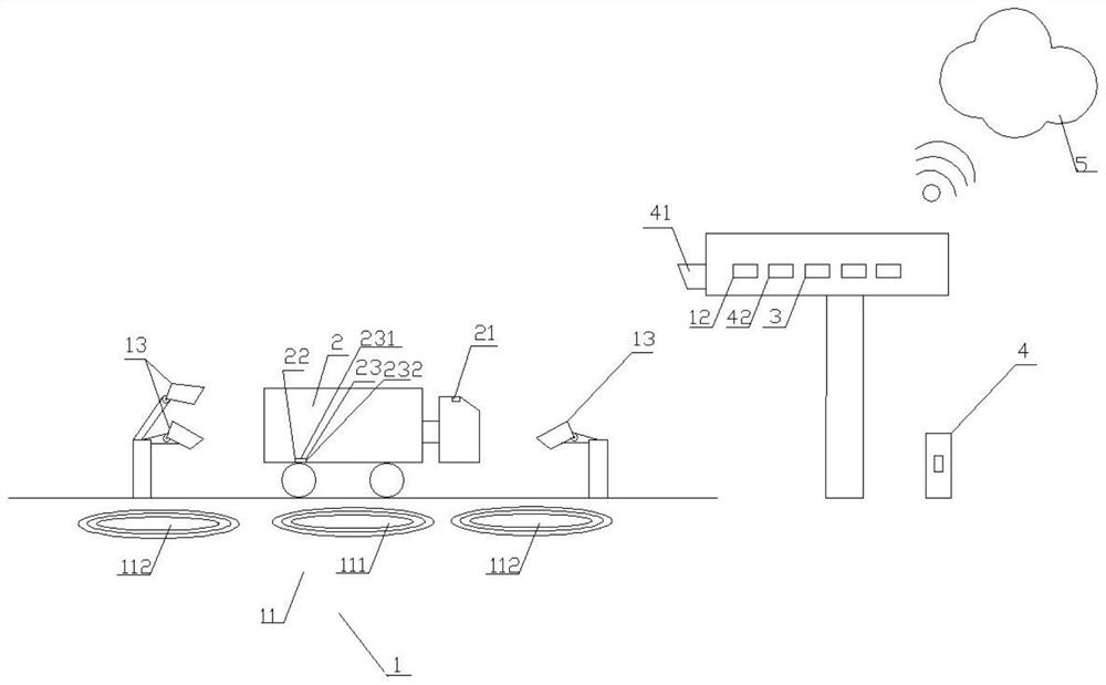 Freight vehicle non-stop charging system and method based on road safety monitoring system