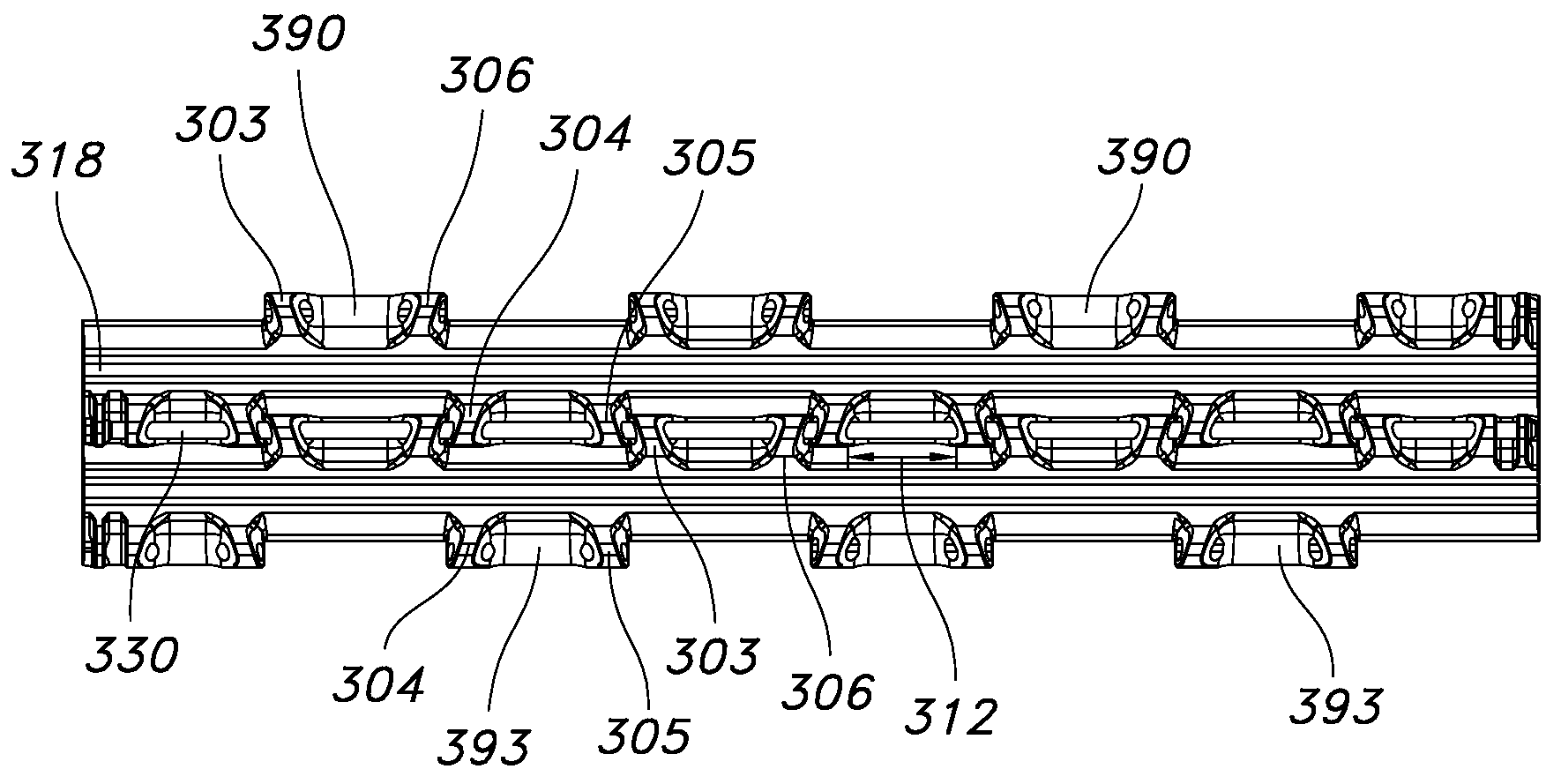 Module with large open hinge for easy cleaning