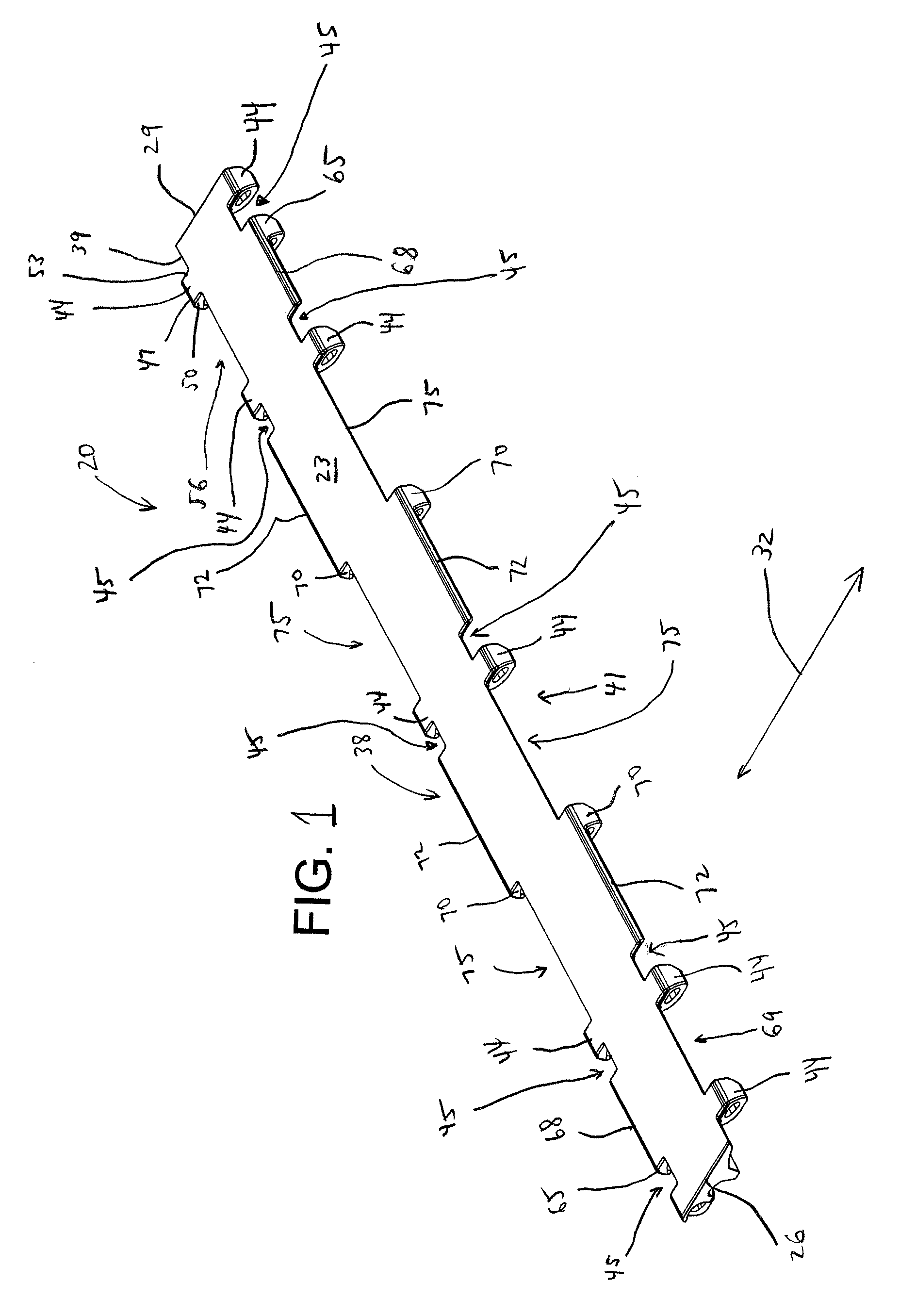 Module with large open hinge for easy cleaning