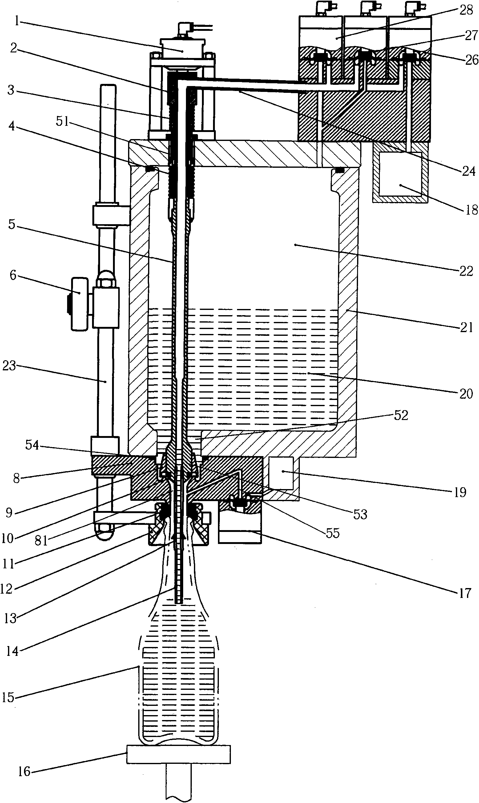 Electronic liquid filling device