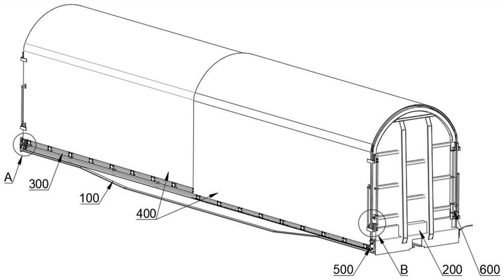 Multipurpose railway boxcar with flatcar function