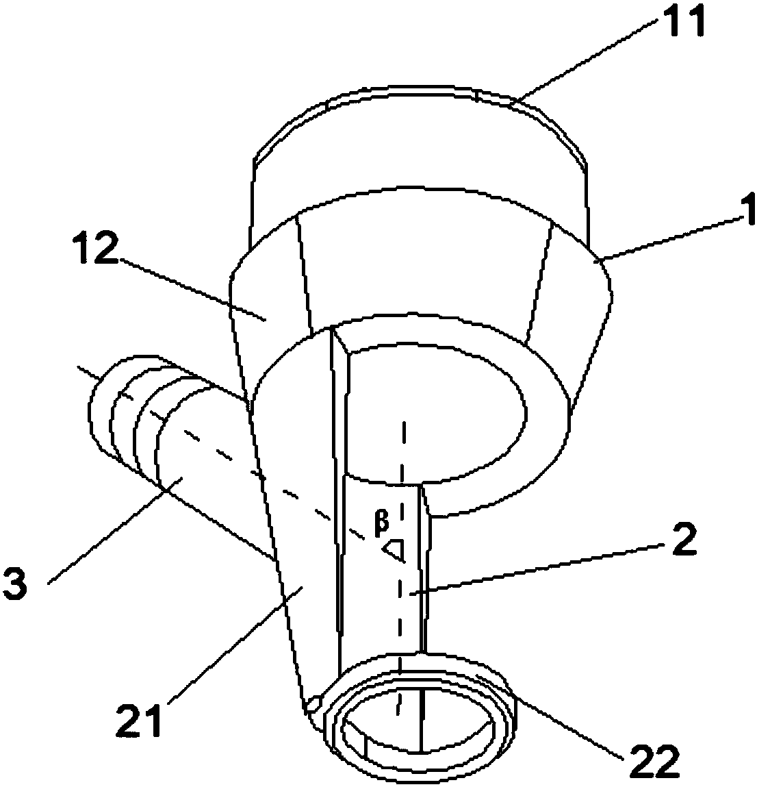 Output laser positioning device with air suction channel