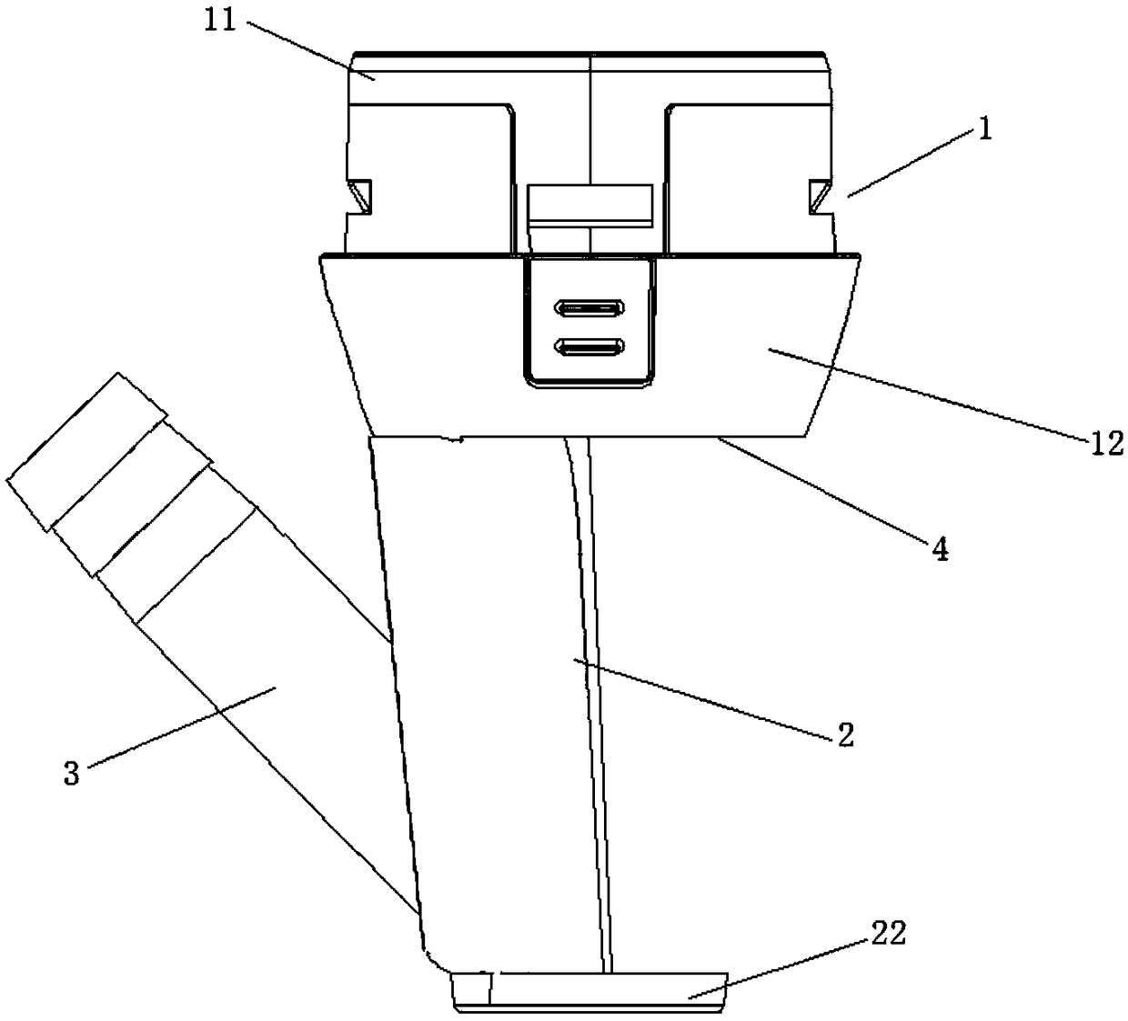 Output laser positioning device with air suction channel