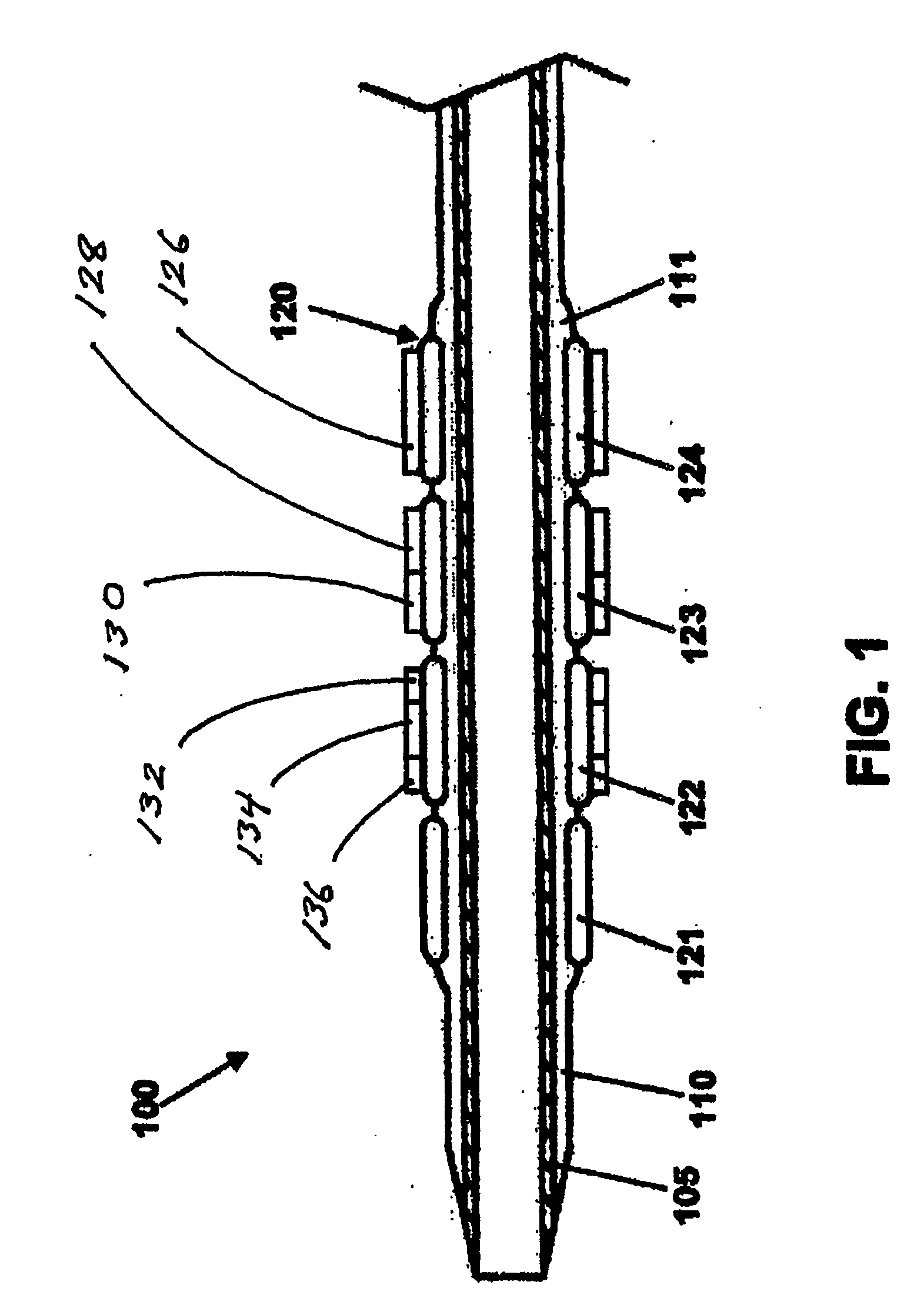 Stent with intermittent coating