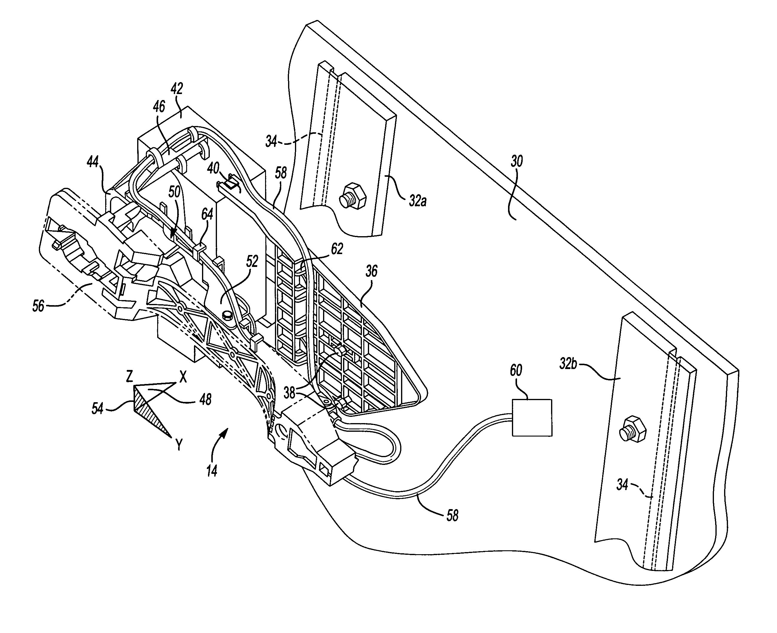 Hinged door module bracket