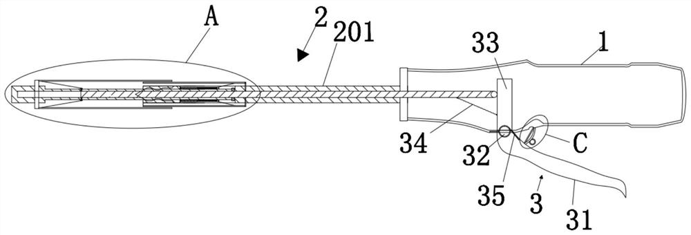 Laparoscope umbrella-shaped anastomat