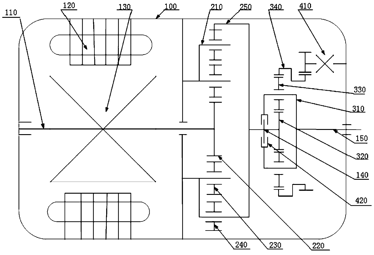 Adaptive cruise gear-shifting control method based on two-stage planetary line two-speed transmission