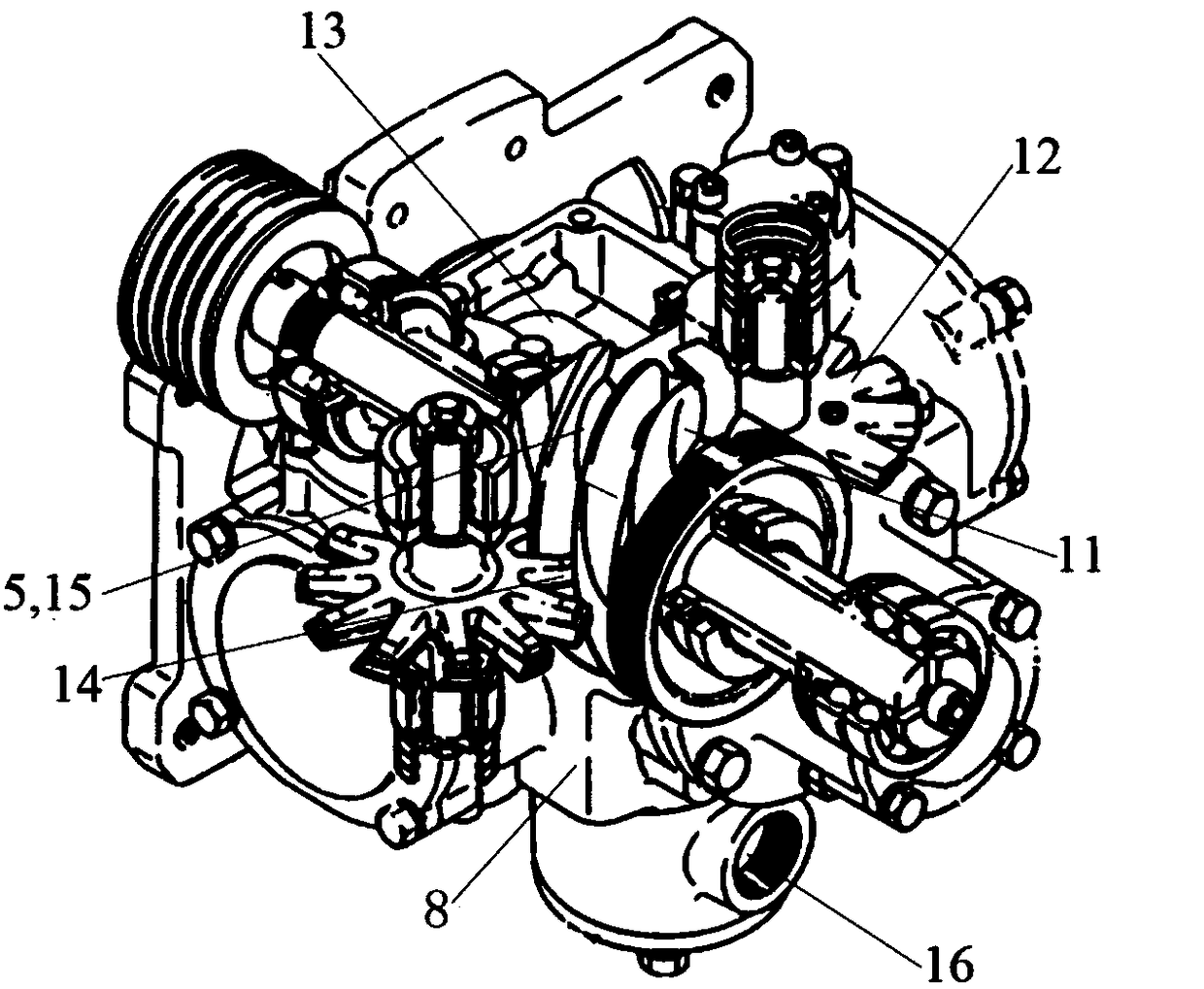 Discharge orifice structure of a cp type single screw pump