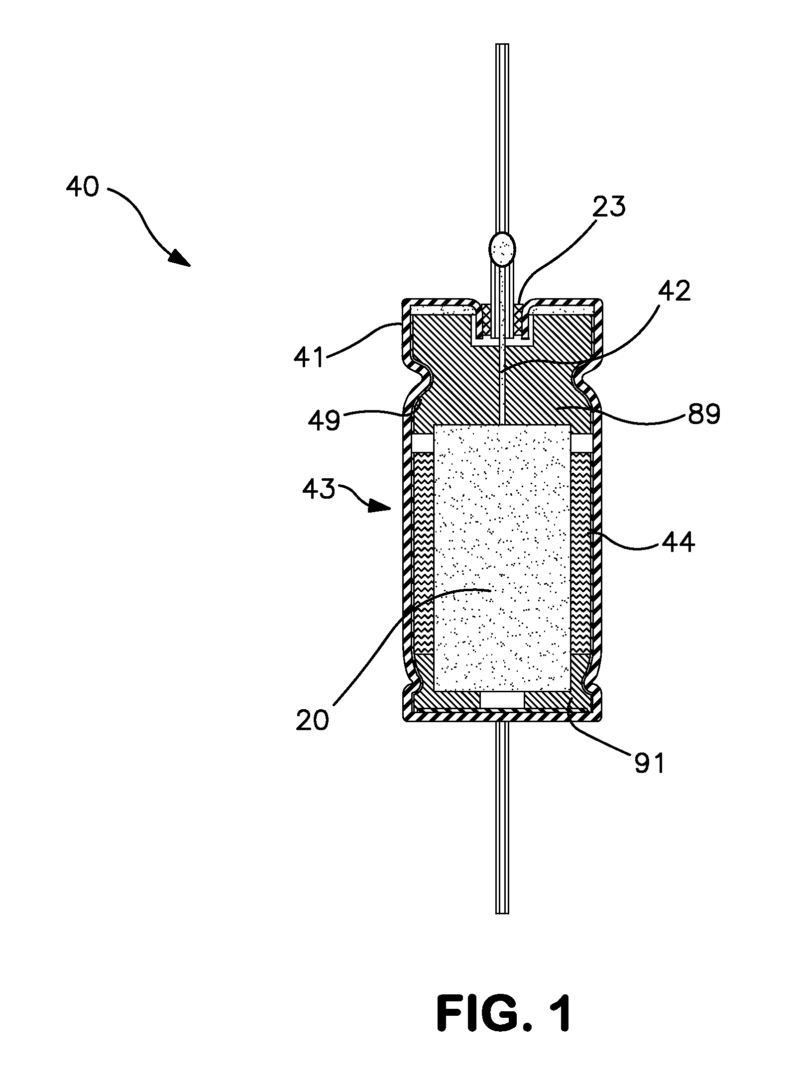 Abrasive blasted conductive polymer cathode for use in a wet electrolytic capacitor