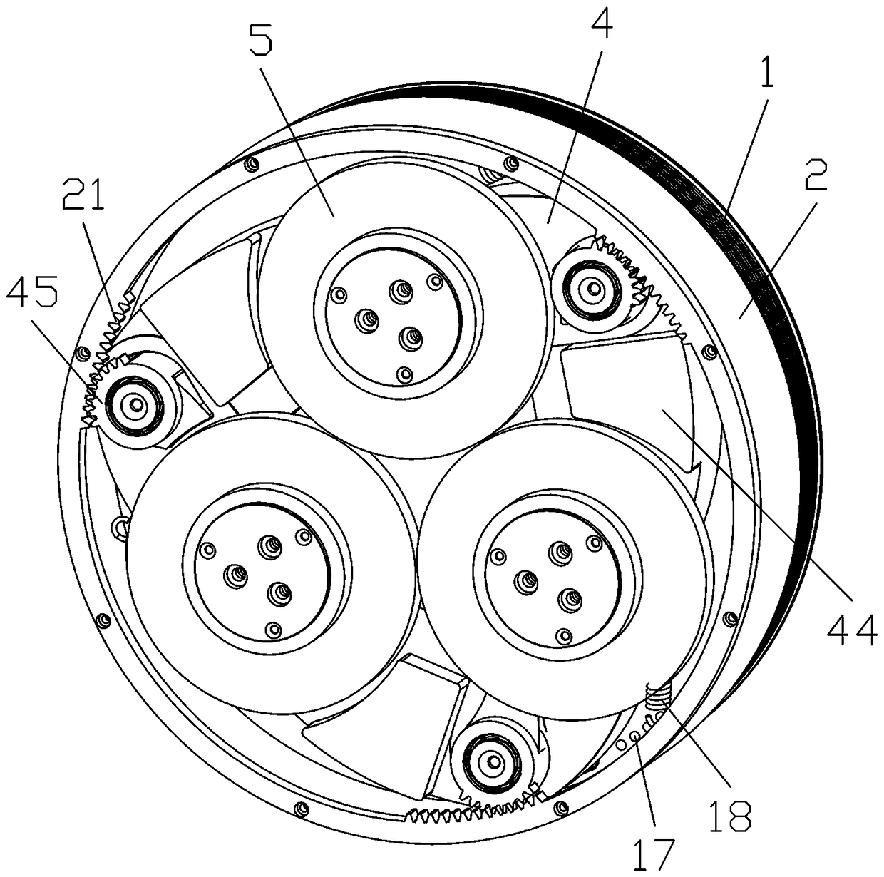 Feeding self-adaptive cleaning device