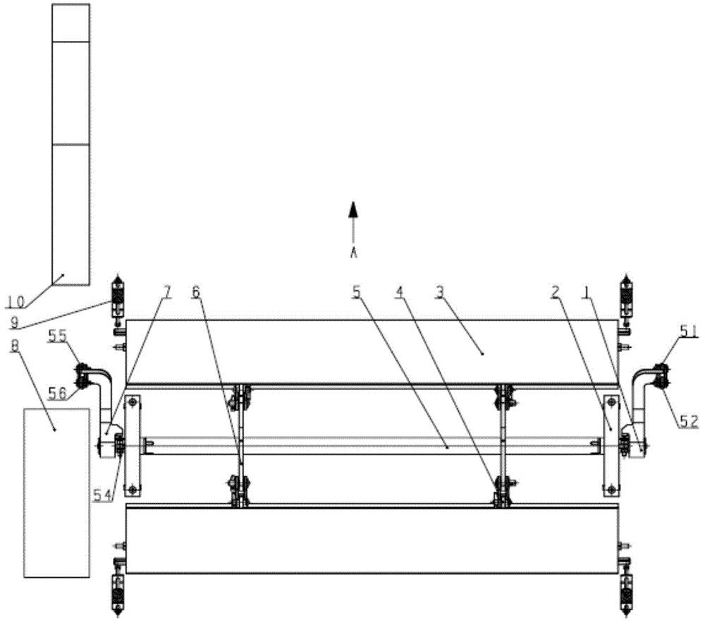 Bottom door opening and closing system of railway hopper vehicle