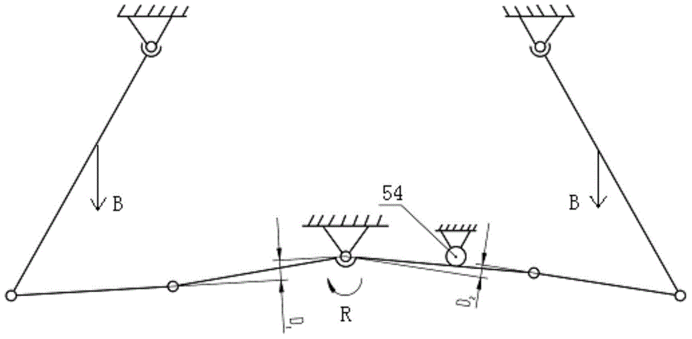 Bottom door opening and closing system of railway hopper vehicle