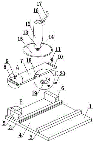 Rotary-cutting machining device for wood-plastic composite board