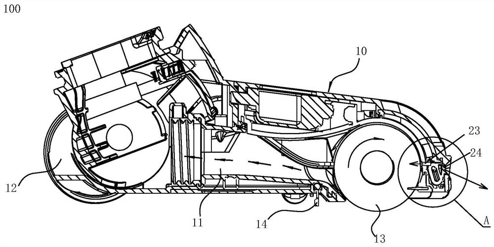 Wet type surface cleaning device