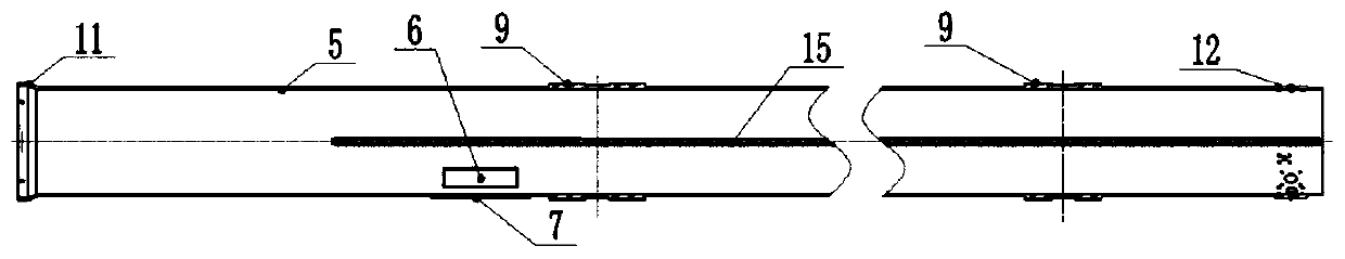 Launch canister based on carbon fiber composite base material and manufacturing method