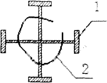 Construction technology of cross-shaped profile steel column