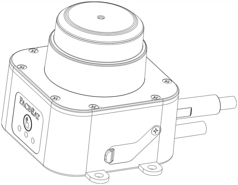 Laser sensor rotating platform with replaceable distance measuring machine core