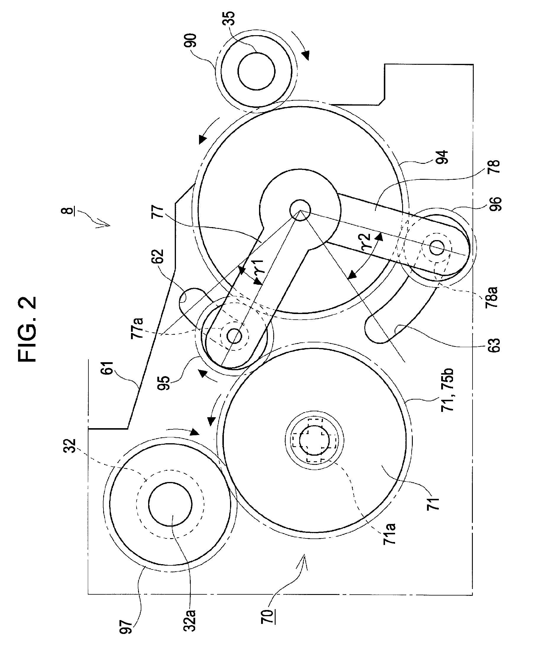 Rotary shaft locking device and recording apparatus having the same