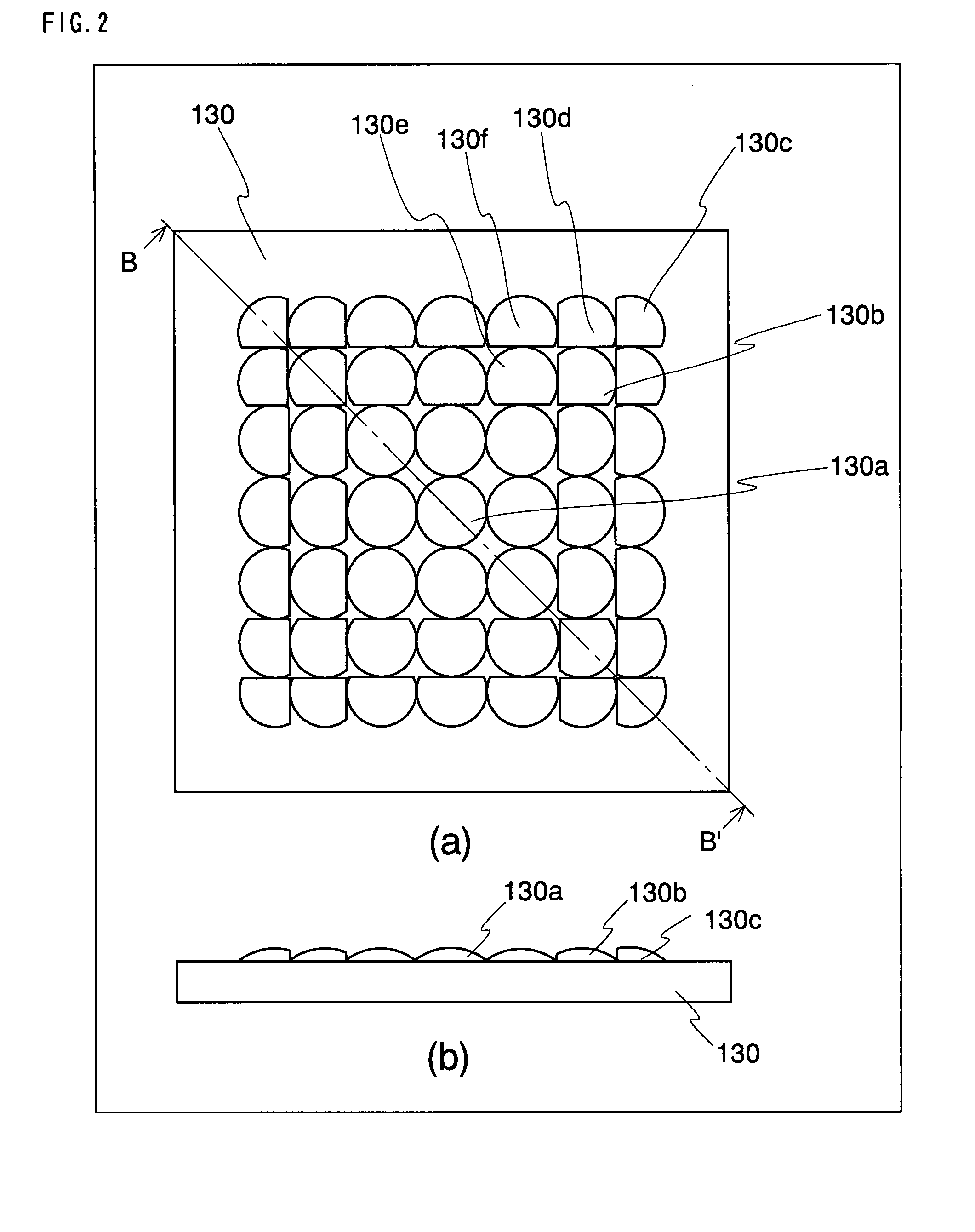 Imaging device and lens array used therein