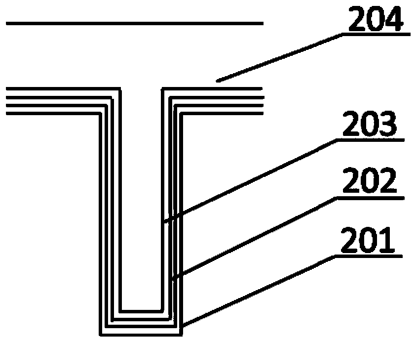 Method and device for sputtering thin film layer filling in trench