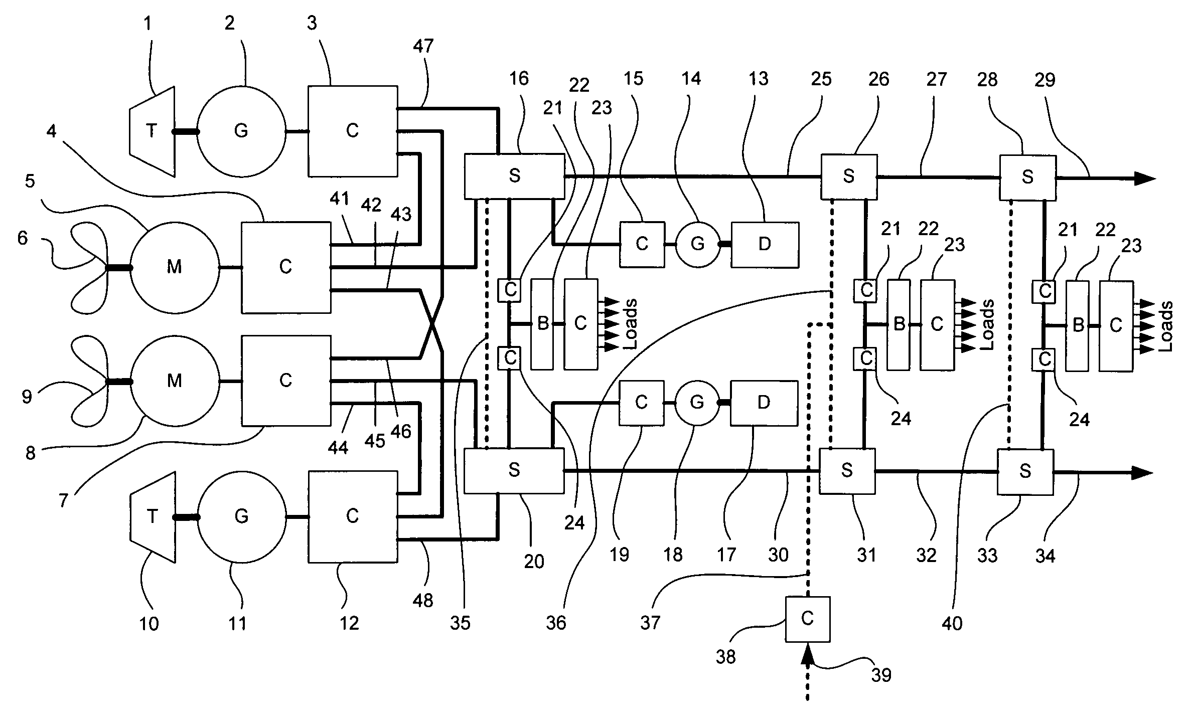 Marine power distribution and propulsion systems