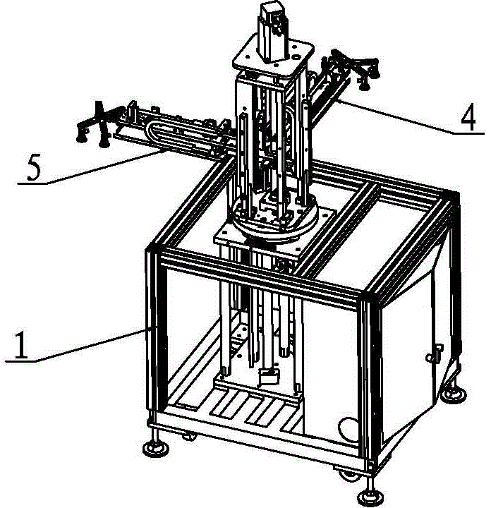 Rotating-disc type automatic feeding-discharging machine