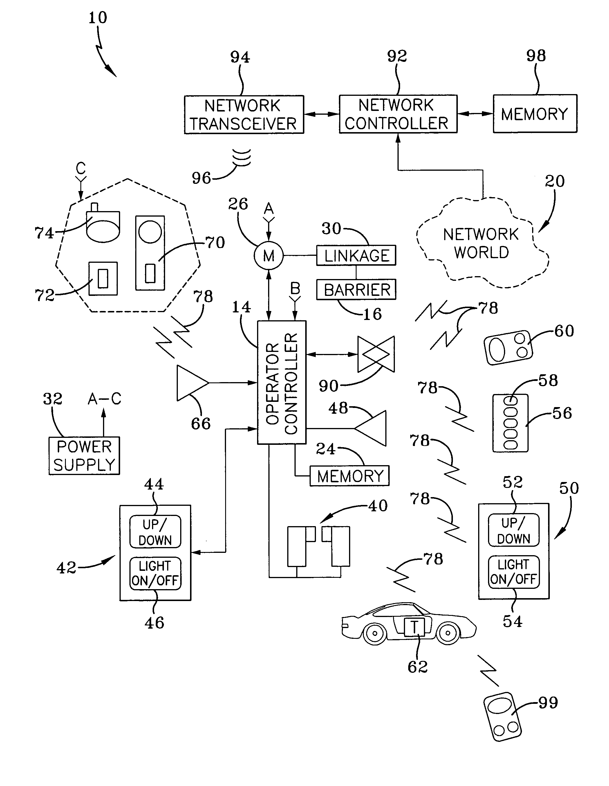 Networked movable barrier operator system