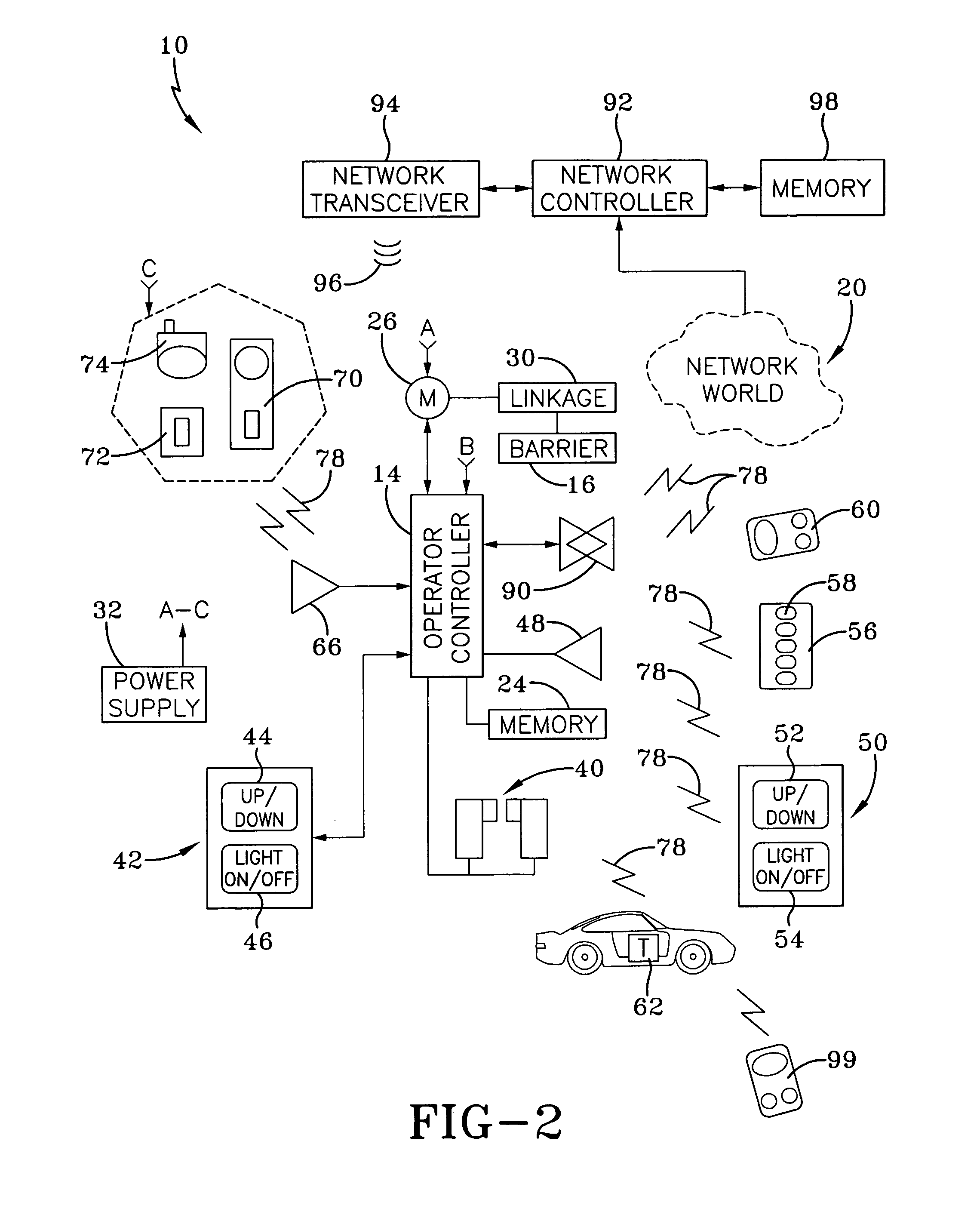 Networked movable barrier operator system