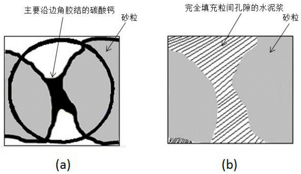 A method for treating soft ground with microbial grouting drainage sand pile