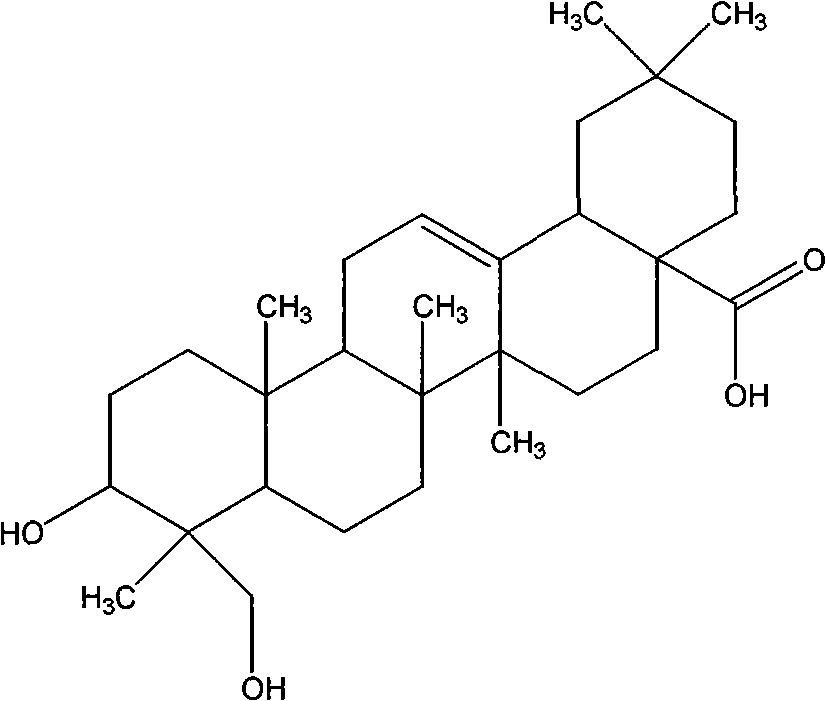 Application of total aglycone of himalayan teasel roots and single-component hederagenin in medicaments preparing Alpha-glucosidase inhibitor