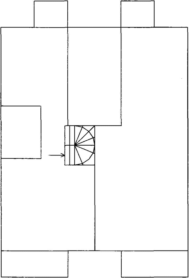 Small dwelling-size duplex foreign-style house