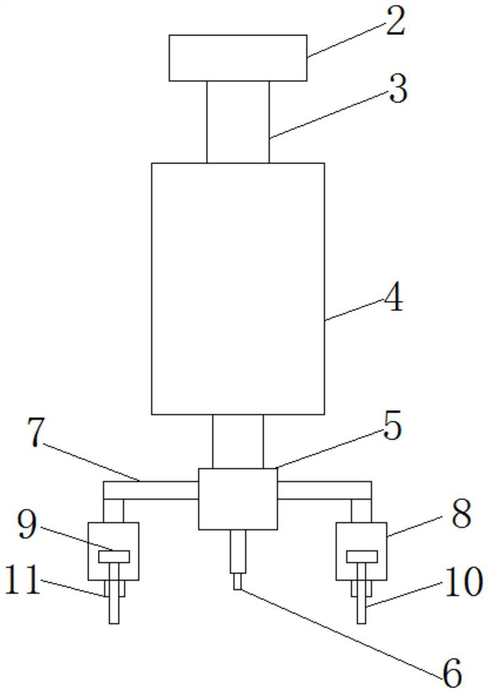 A plate punching device suitable for processing solid wood office furniture