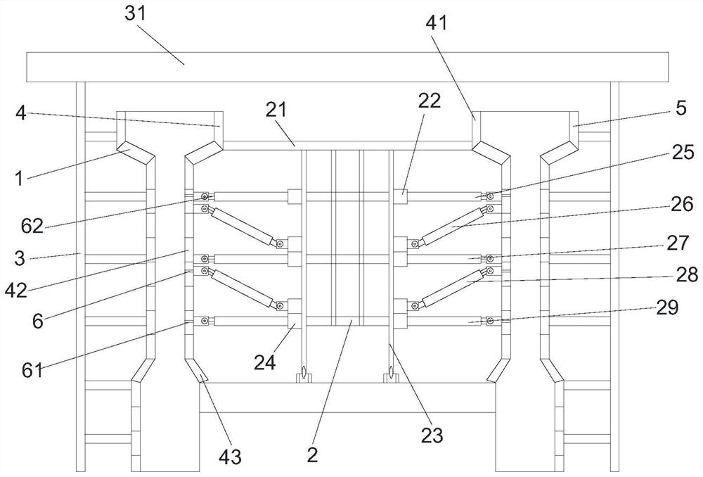 Intelligent non-opposite-pulling formwork device for aqueduct pouring and construction method of intelligent non-opposite-pulling formwork device