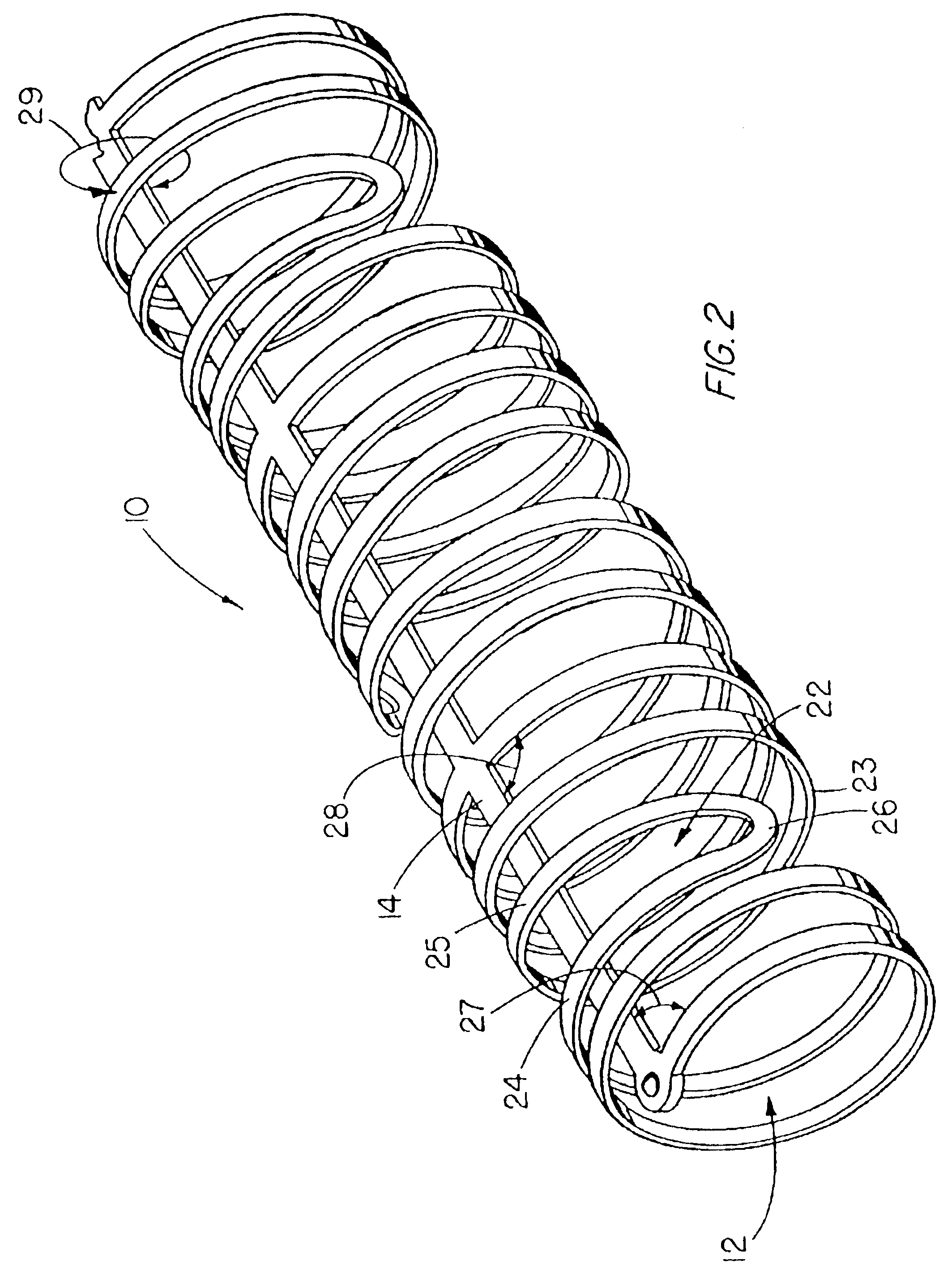 Flexible stent having a pattern formed from a sheet of material