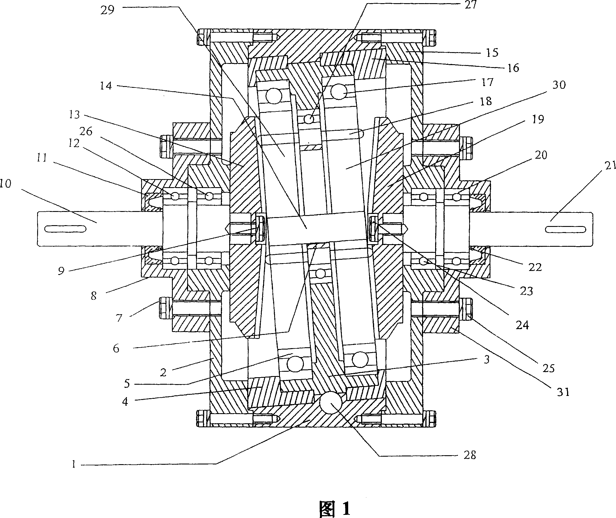 Movable-tooth stepless speed transmission