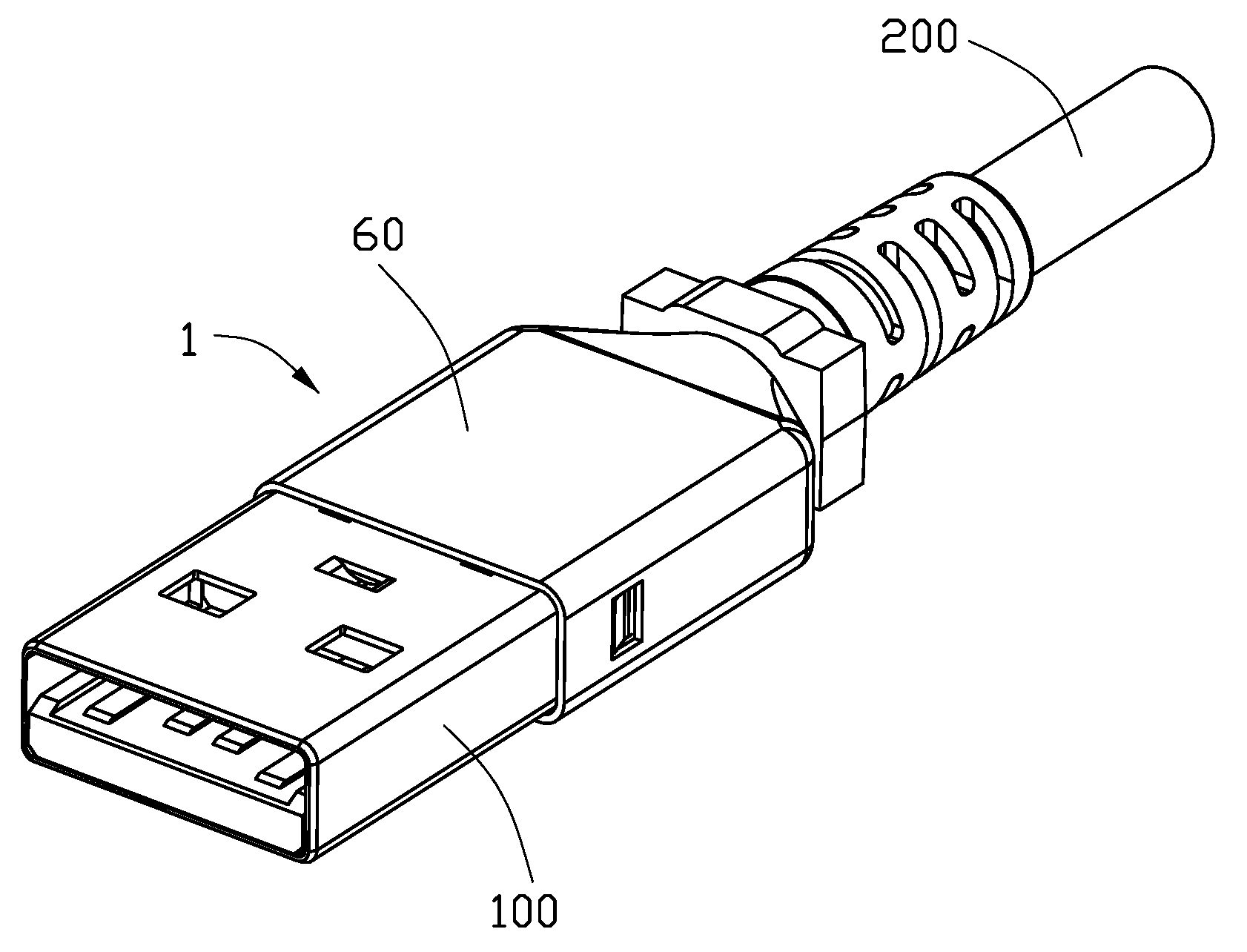 Cable connector assembly with spacer