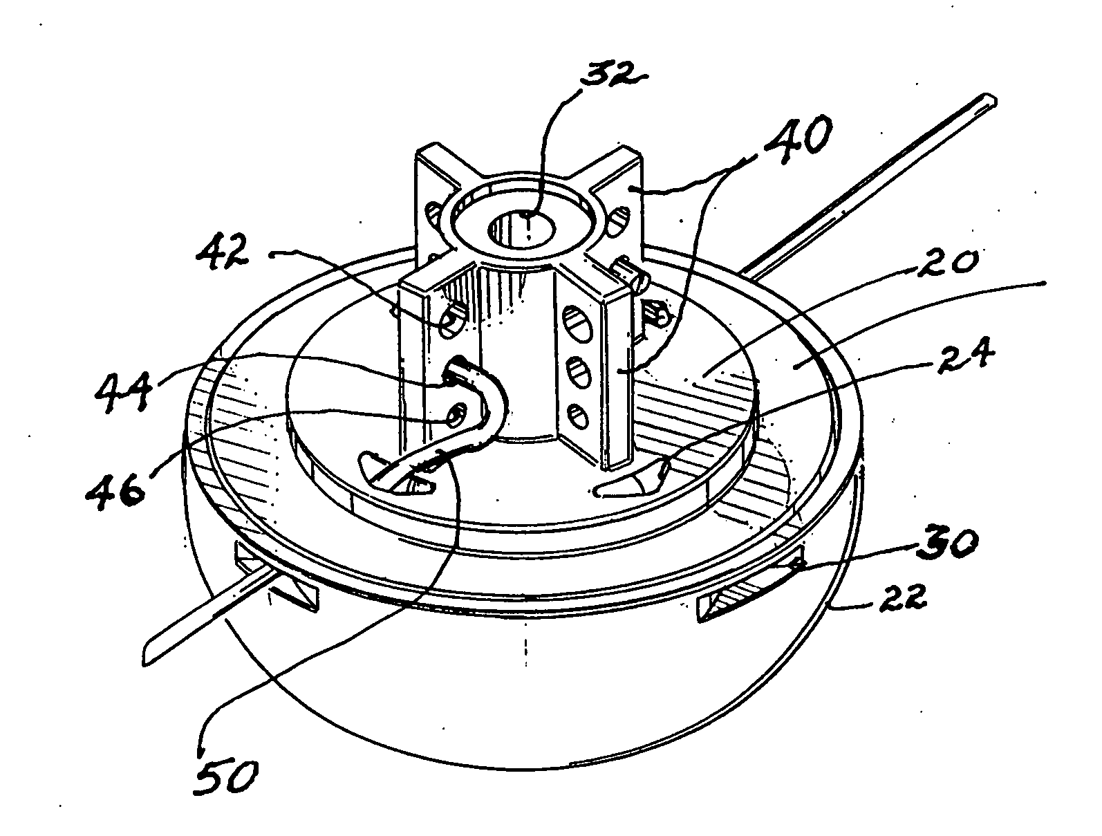 Top loading fixed line trimmer head